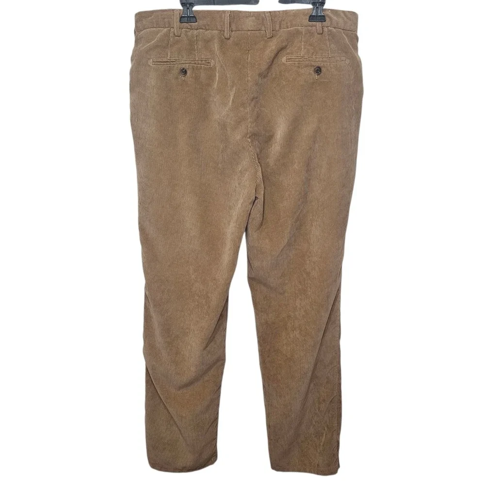 Peter Millar Nanoluxe Corduroy Pants Mens 38x32 Tan Straight Stretch Casual